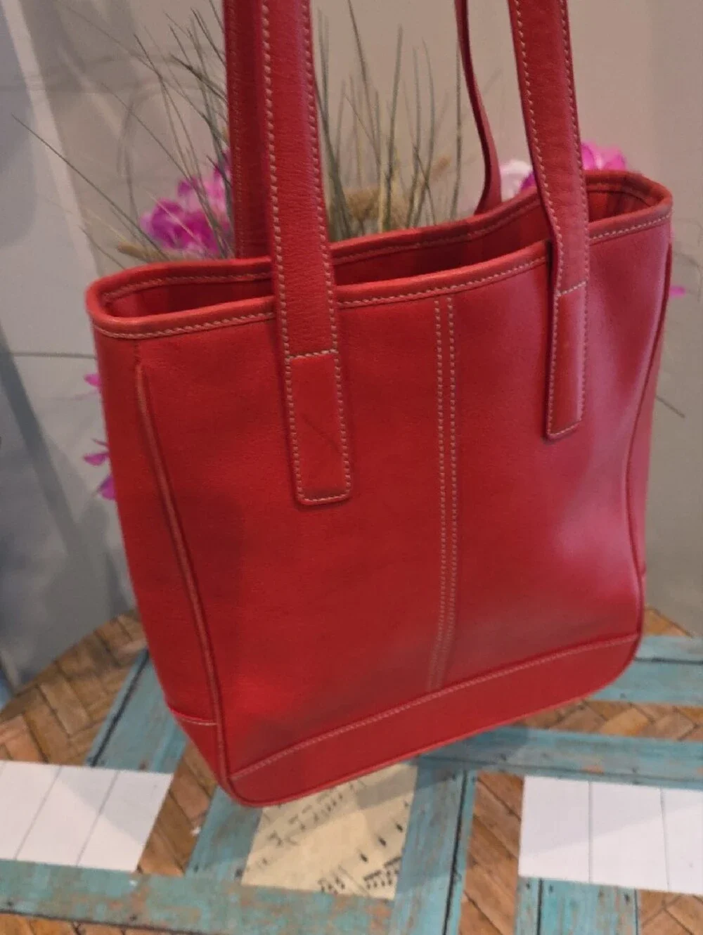 Coach Red Vintage Lunch Tote